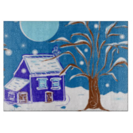 Decoratief glas snijplanken - kerstcadeaus