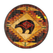 Decoratief glas snijpunt 12 inch snijplank (Voorkant)