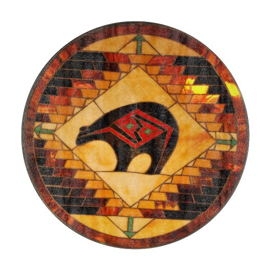 Decoratief glas snijpunt 12 inch snijplank (Voorkant)