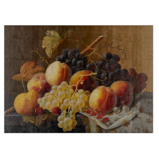 Decoratief glas snijwand/stilstaand fruit snijplank (Voorkant)