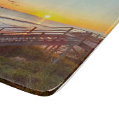 Decoratief glazen kappersbord - Zonneset Snijplank (Hoek)