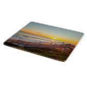 Decoratief glazen kappersbord - Zonneset Snijplank (Hoek)