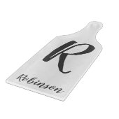 Decoratief glazen kappersbordpapier - Monogram Snijplank (Hoek)