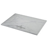 Decoratief glazen kapstok - Grijze marmer Snijplank (Hoek)