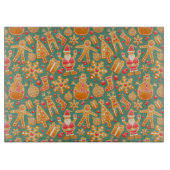 Decoratief glazen kerstsnijvlak snijplank (Voorkant)