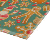 Decoratief glazen kerstsnijvlak snijplank (Hoek)