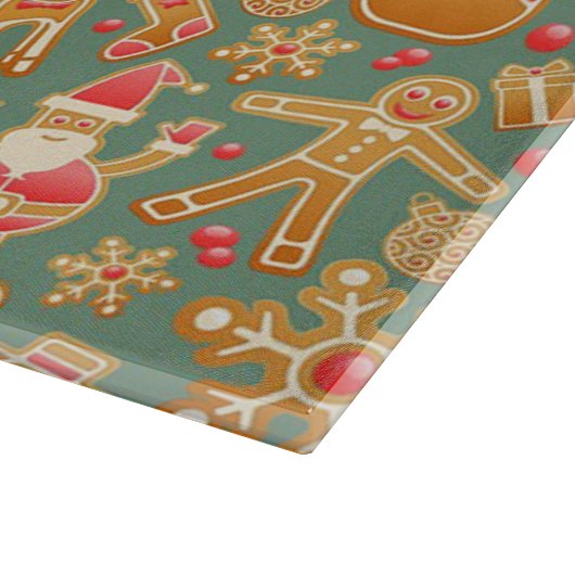 Decoratief glazen kerstsnijvlak snijplank (Hoek)