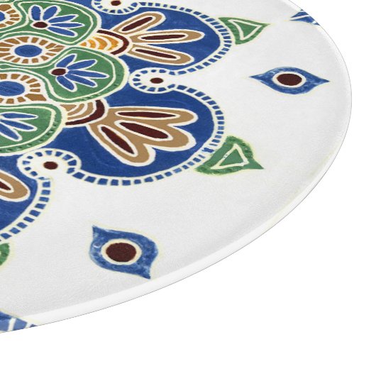 Decoratief glazen snijvlak 12-inch miljard snijplank (Hoek)