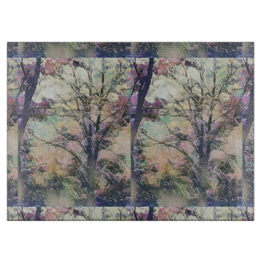 Decoratief glazen snijvlak 15 x 11 inch snijplank (Voorkant)