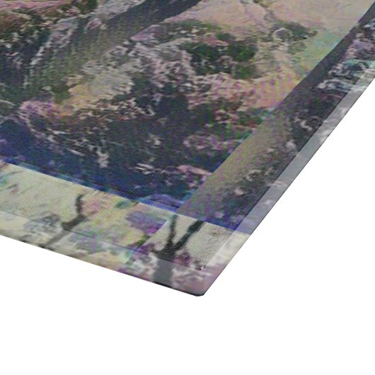 Decoratief glazen snijvlak 15 x 11 inch snijplank (Hoek)