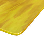 Decoratief glazen snijvlak 6"x7" vlamgeel snijplank (Hoek)