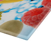 Decoratief glazen snijvlak/gemengd fruit snijplank (Hoek)