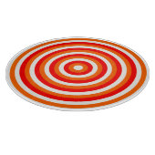 Decoratief glazen snijvlak met cirkelvormig ontwer snijplank (Hoek)