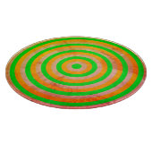 Decoratief glazen snijvlak met cirkelvormig ontwer snijplank (Hoek)