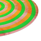 Decoratief glazen snijvlak met cirkelvormig ontwer snijplank (Hoek)