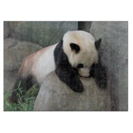 Decoratief glazen snijvlak Panda Snijplank