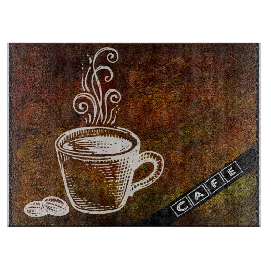 Decoratief glazen snijvlak snijplank (Voorkant)