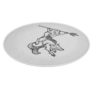 Decoratief glazen snijvlak snijplank