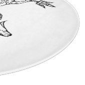 Decoratief glazen snijvlak snijplank (Hoek)