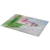 Decoratief glazen snijvlak - vuurtoren snijplank (Hoek)