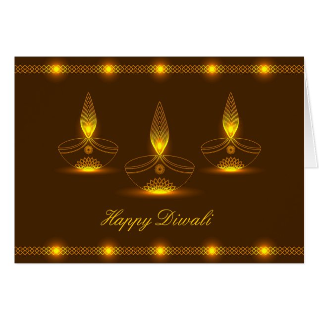 Decoratief gloeiend diwali-ontwerp (Voorkant Horizontaal)