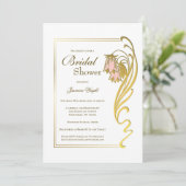 Decoratief Gold Border Vrijgezellenfeest Kaart (Staand voorkant)