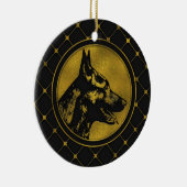 Decoratief Golden Dutch Shepherd Design Keramisch Ornament (Rechts)