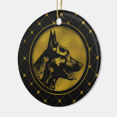 Decoratief Golden Dutch Shepherd Design Keramisch Ornament (Links)