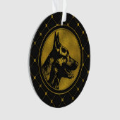 Decoratief Golden Dutch Shepherd Design Ornament (voorkant)