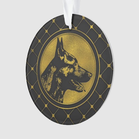Decoratief Golden Dutch Shepherd Design Ornament (voorkant)
