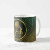 Decoratief Golden Embossed - English Bulldog Koffiemok (Voorkant rechts)