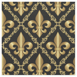 Decoratief Golden Fleur-de-Lis Pattern Stof