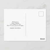 Decoratief Golden Snowflakes kerst Briefkaart (Achterkant)