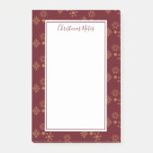 Decoratief Golden Snowflakes kerst Post-it® Notes (Voorkant)