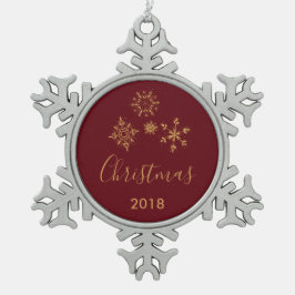 Decoratief Golden Snowflakes kerst Tin Sneeuwvlok Ornament