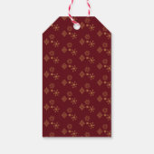 Decoratief Golden Snowflakes Merry kerst Cadeaulabel (Achterkant)