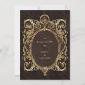 Decoratief gotisch  boek save the date (Achterkant)