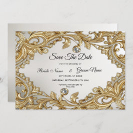 Decoratief goud Bewaar de datum Save The Date