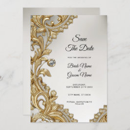Decoratief goud Bewaar de datum Save The Date