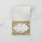 Decoratief goud dank u kaart (Binnen)