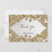 Decoratief goud dank u kaart (Voorkant)