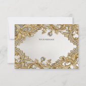 Decoratief goud dank u kaart (Achterkant)