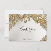Decoratief goud dank u kaart (Voorkant)