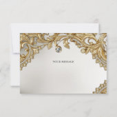 Decoratief goud dank u kaart (Achterkant)