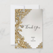 Decoratief goud dank u kaart (Voorkant)