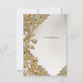 Decoratief goud dank u kaart (Achterkant)