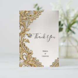 Decoratief goud dank u kaart