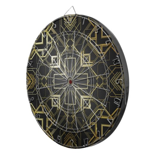 Decoratief goud dartbord (Voorkant Rechts)