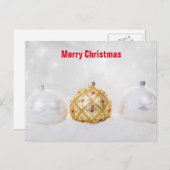 Decoratief goud en zilver bekerst feestdagenkaart (Voorkant / Achterkant)