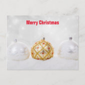 Decoratief goud en zilver bekerst feestdagenkaart (Voorkant)